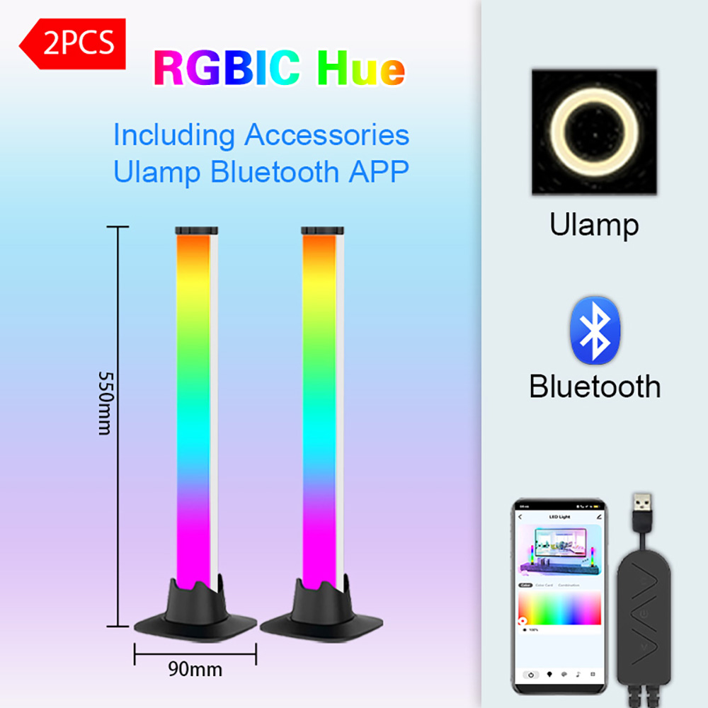 RGB LED Lights Bar Bluetooth S - Desk Setup With Tv 评论和价格