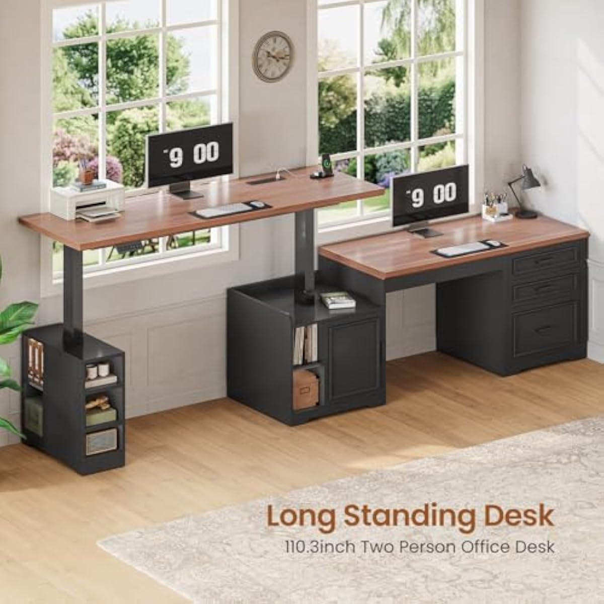 L Shaped Adjustable Electric D - Desk Setup L Shaped 评论和价格