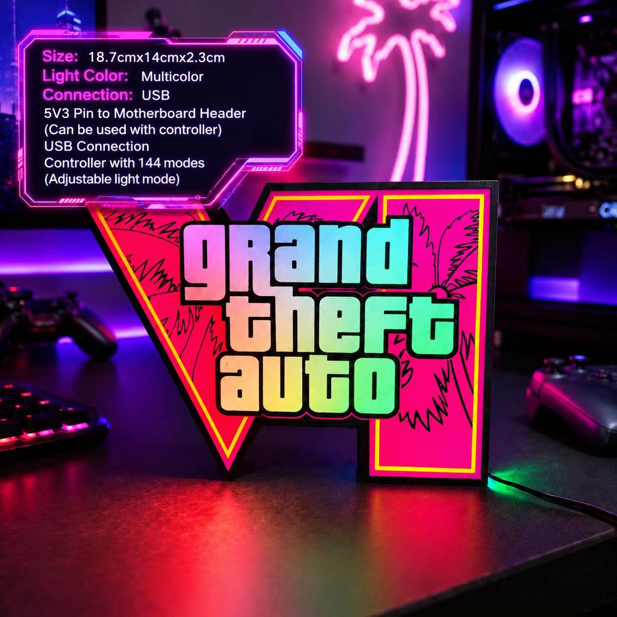 2026 New GTA 6 Horizon Ambient - Desk Setup Lamp 评论和价格