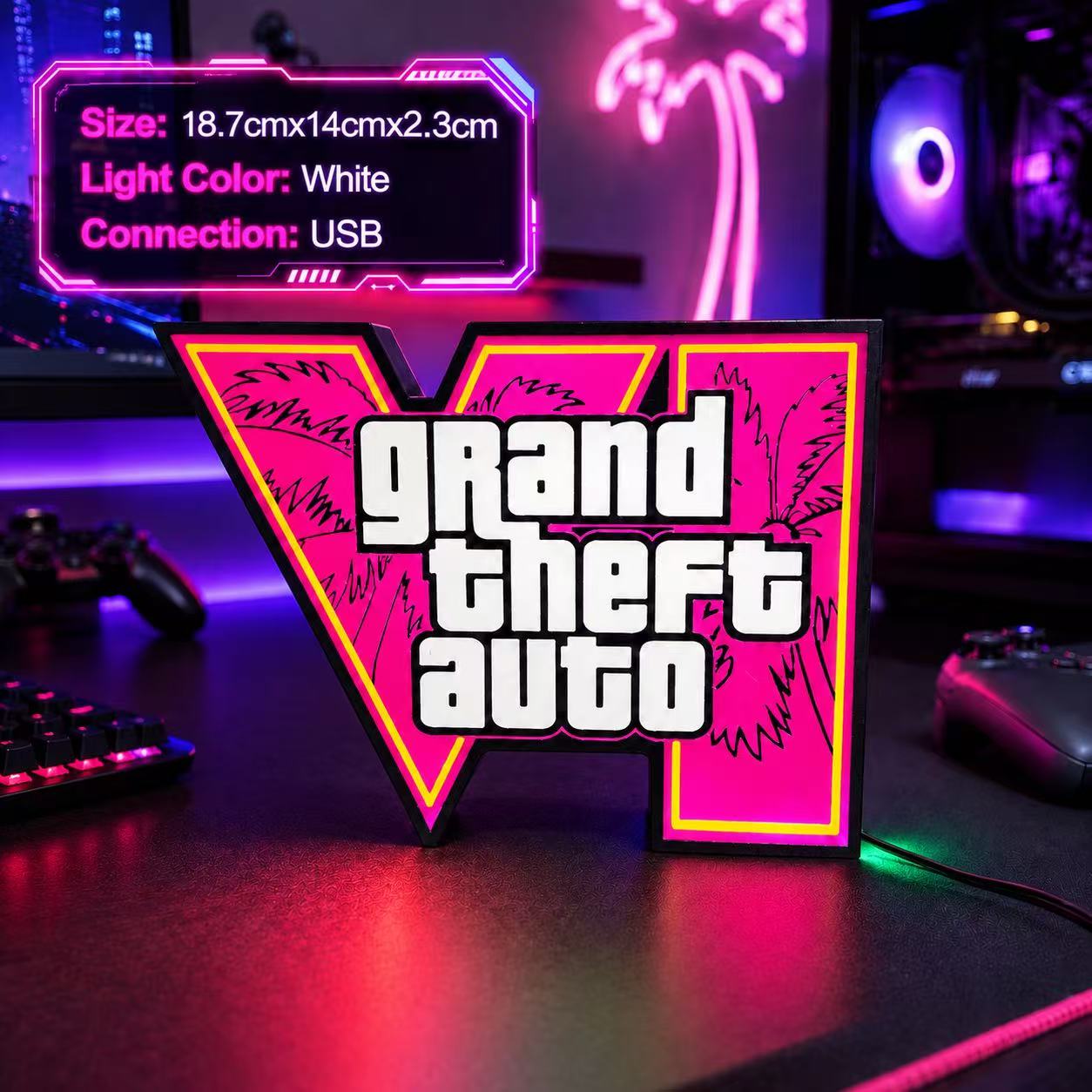 2026 New GTA 6 Horizon Ambient - Desk Setup Lamp 评论和价格